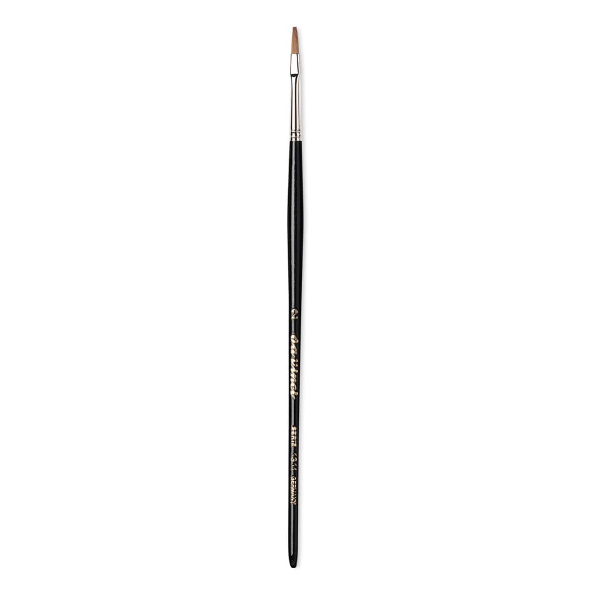 Da Vinci Maestro Kolinsky Brush - Flat, Short Handle, Size 2