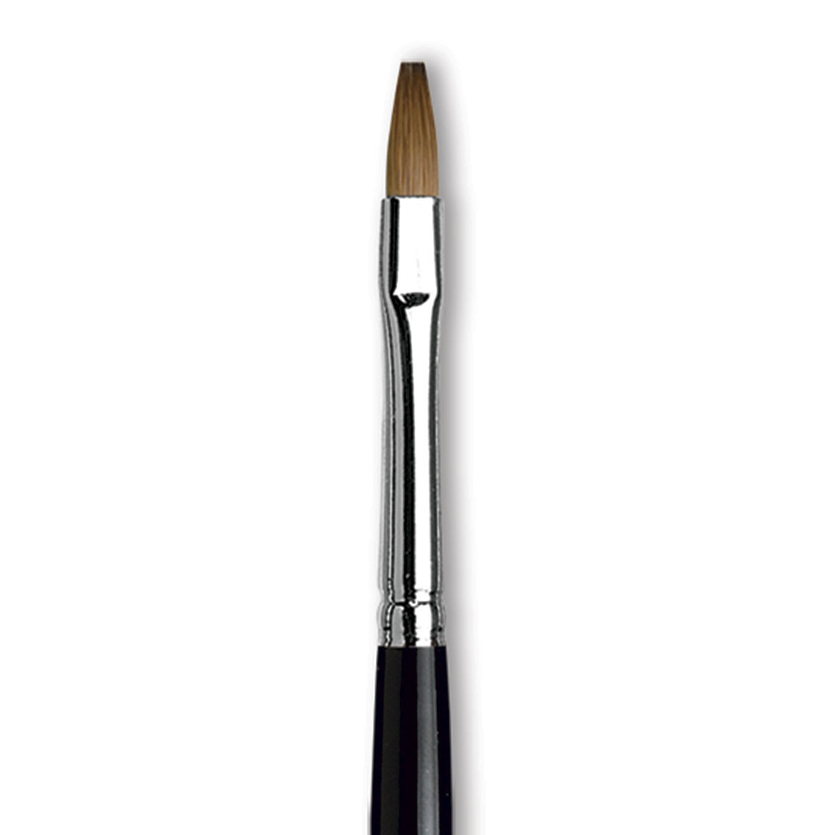 Da Vinci Maestro Kolinsky Brush - Flat, Short Handle, Size 4 close up