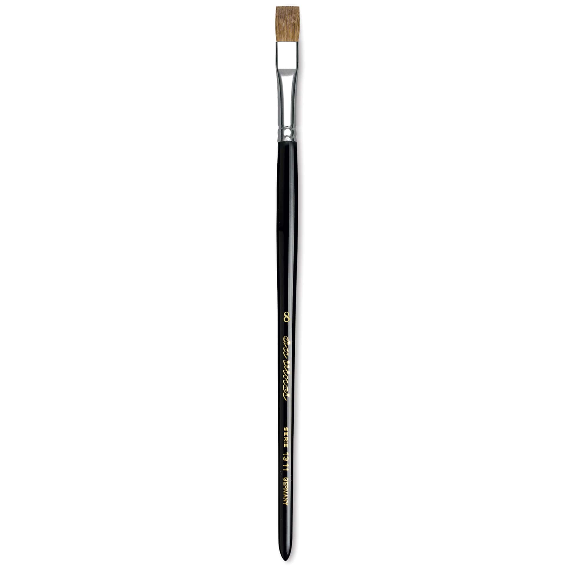 Da Vinci Maestro Kolinsky Brush - Flat, Short Handle, Size 8