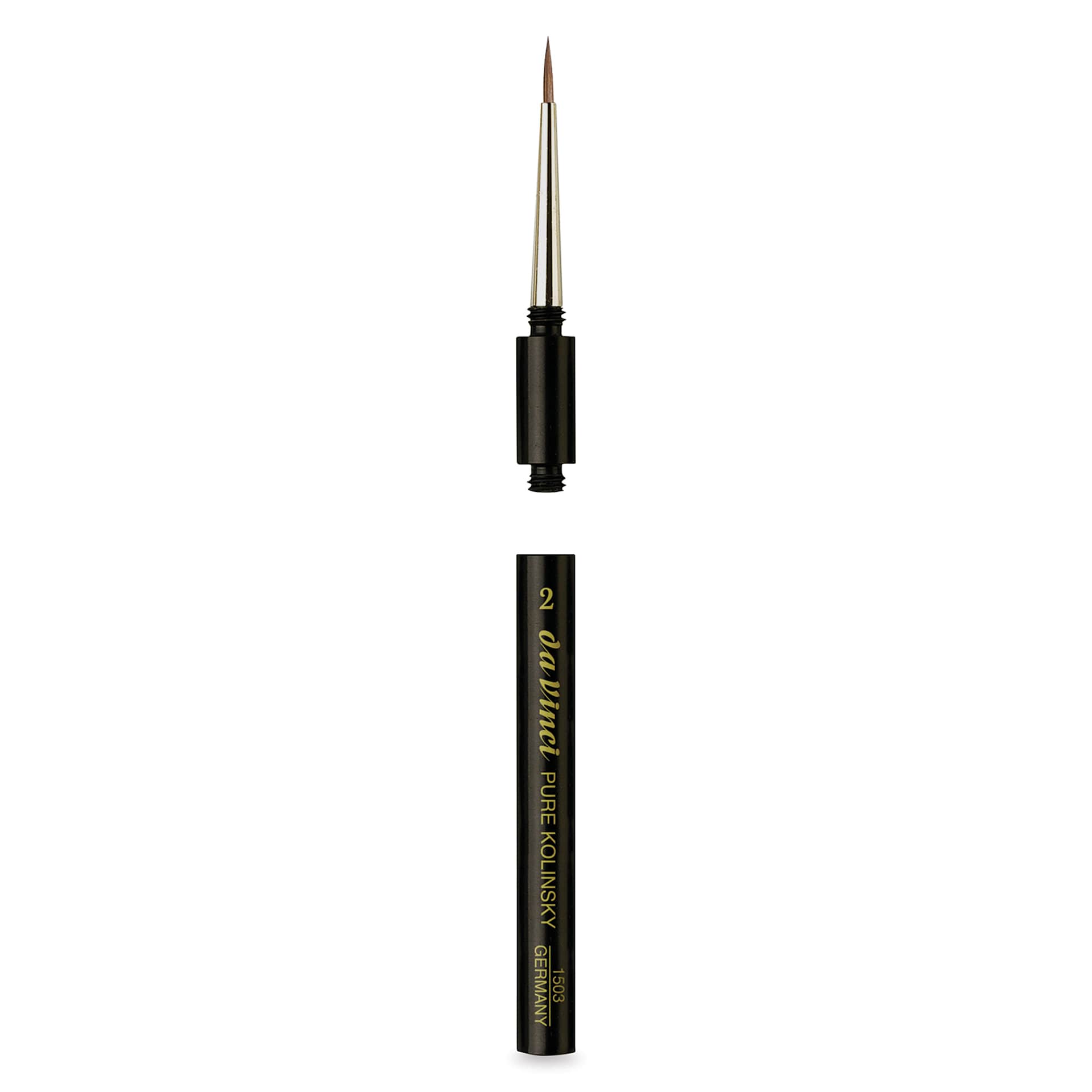 Da Vinci Maestro Kolinsky Brush - Travel Round, Short Handle, Size 2 brush separated from handle