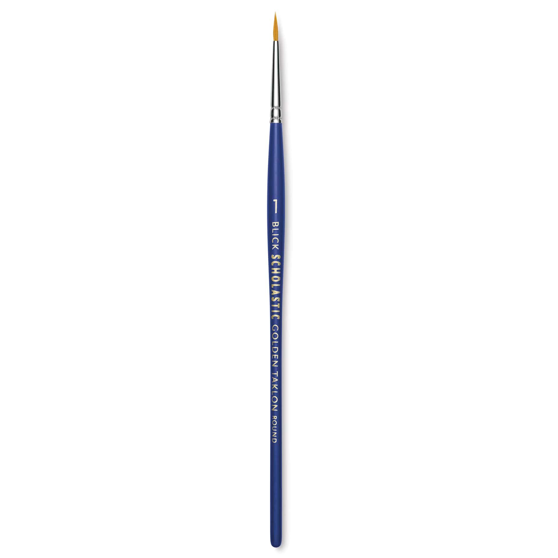 Blick Scholastic Short Handle Golden Taklon Brush - Round, Size 1