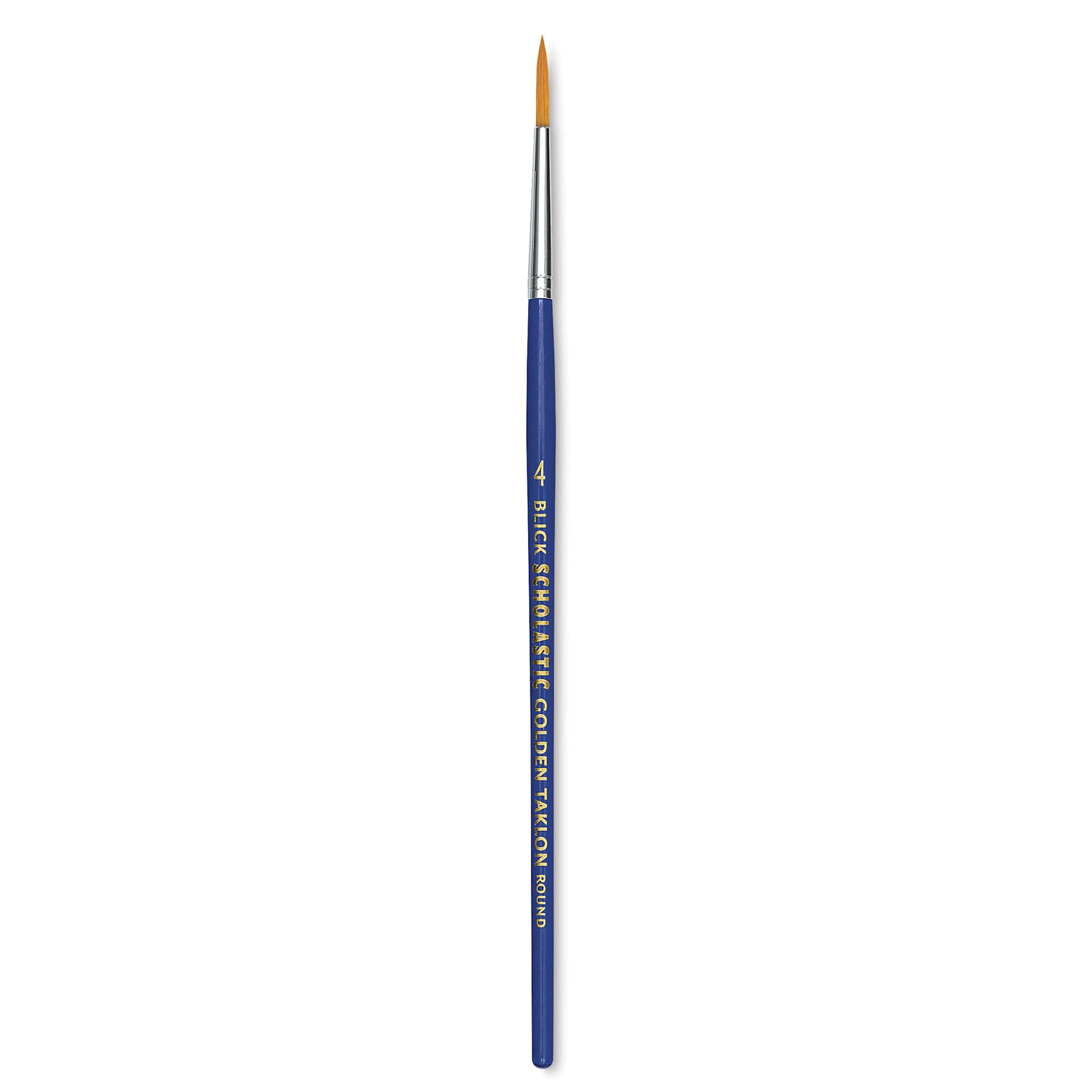 Blick Scholastic Short Handle Golden Taklon Brush - Round, Size 4