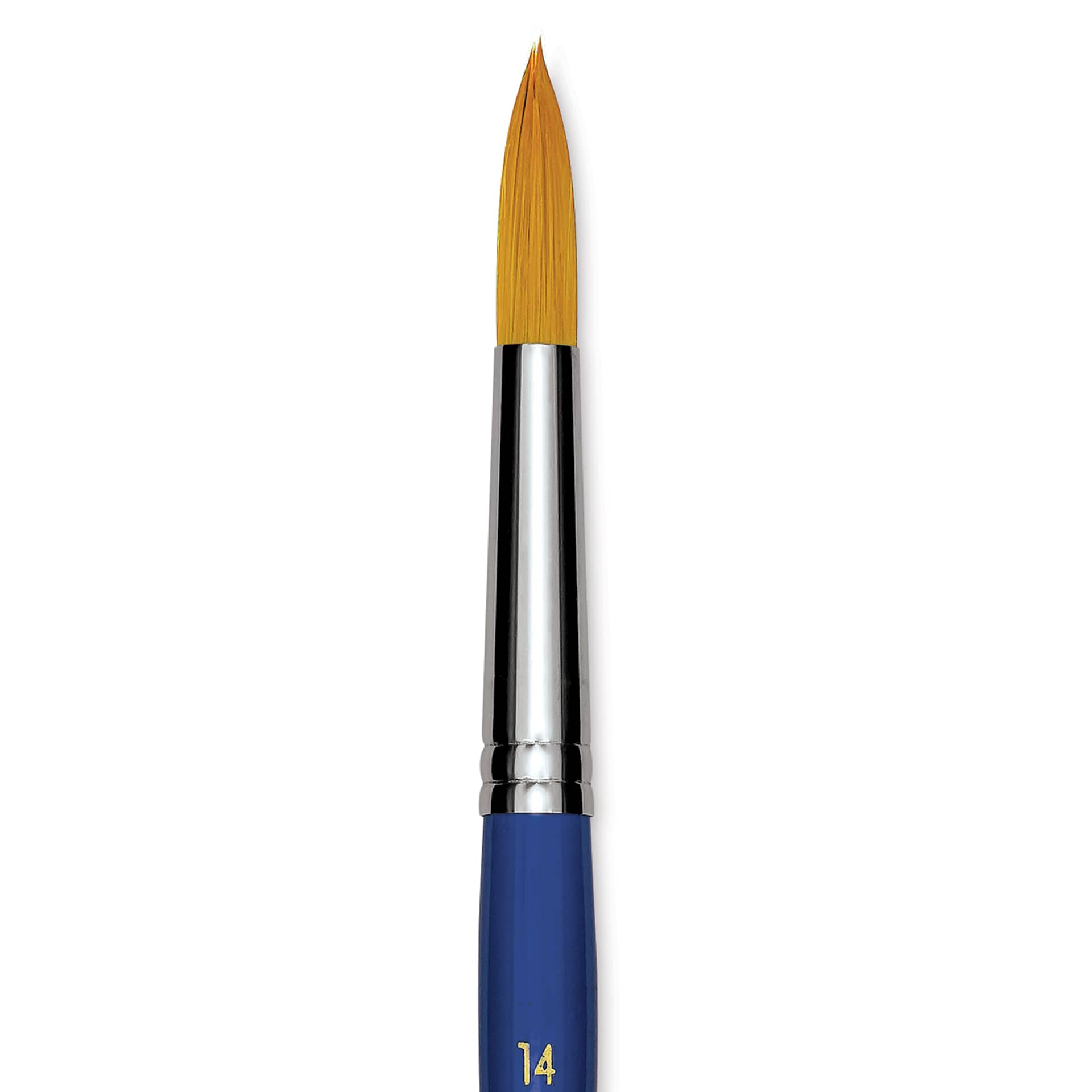 Blick Scholastic Short Handle Golden Taklon Brush - Round, Size 14