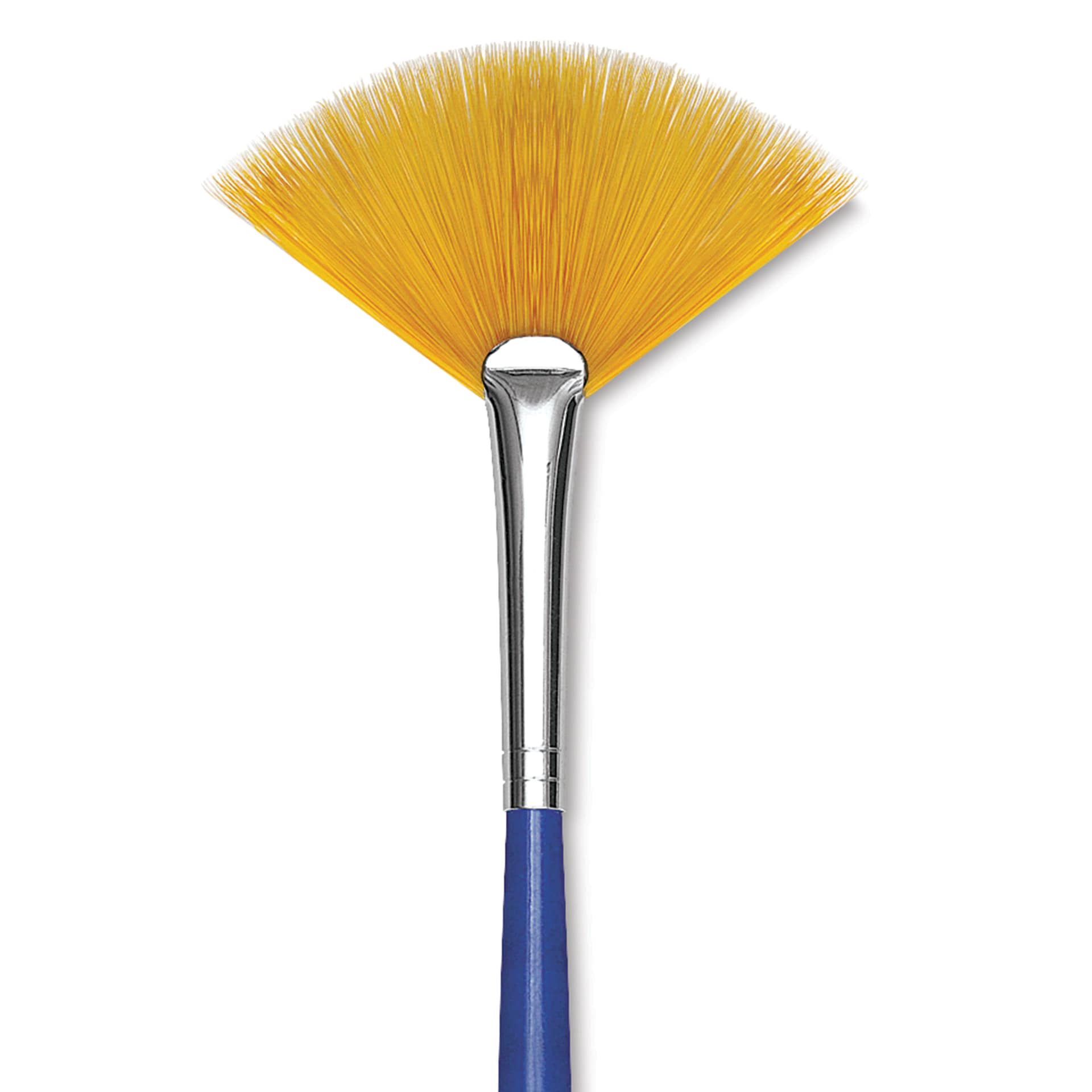 Blick Scholastic Short Handle Golden Taklon Brush - Fan, Short Handle, Size 4