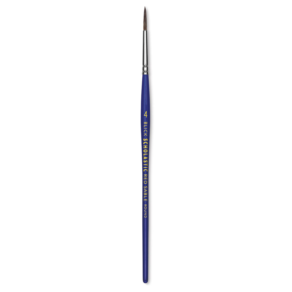 Blick Scholastic Short Handle Red Sable Brush - Round, Size 4
