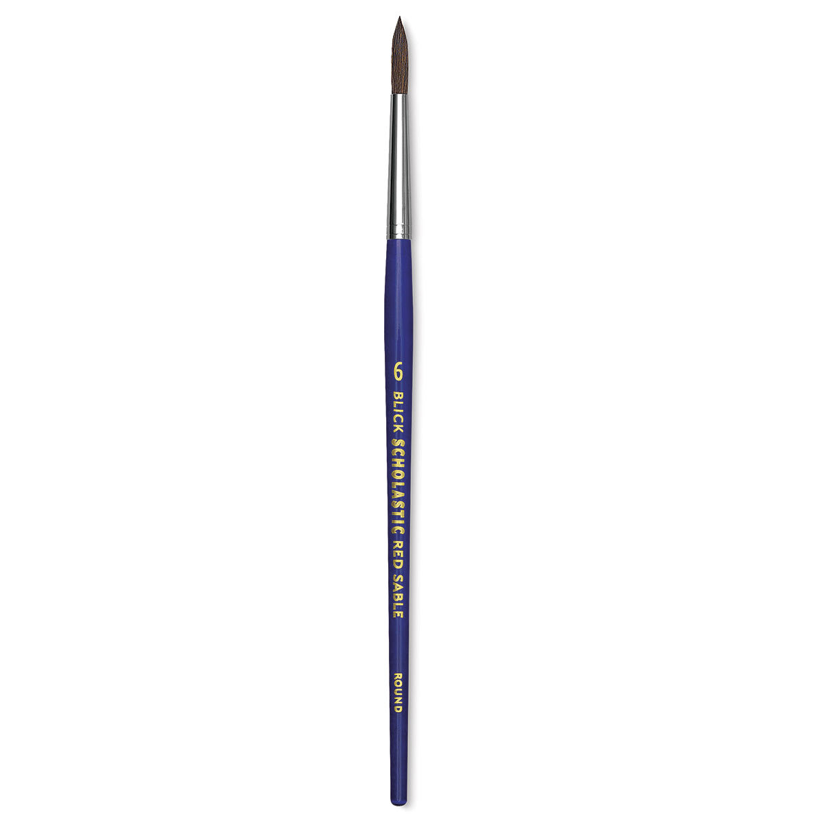 Blick Scholastic Short Handle Red Sable Brush - Round, Size 6