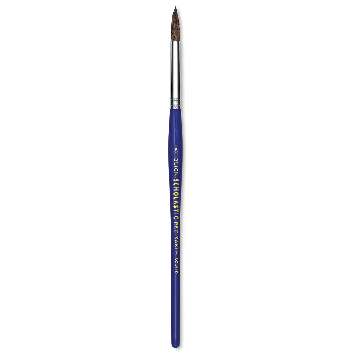 Blick Scholastic Short Handle Red Sable Brush - Round, Size 8