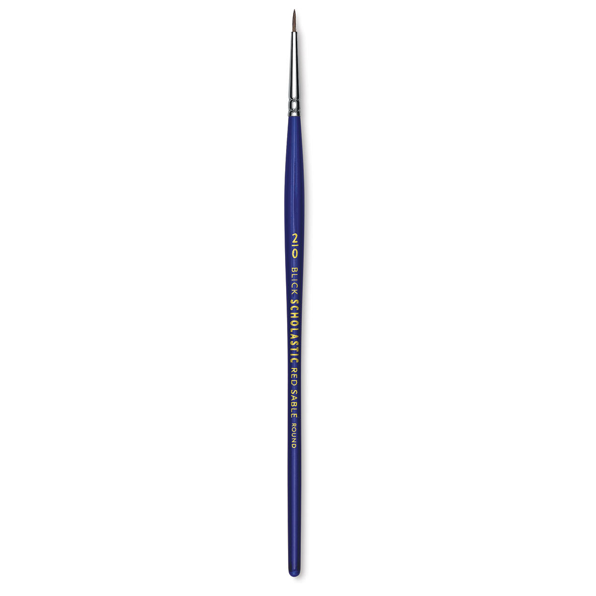 Blick Scholastic Short Handle Red Sable Brush - Round, Size 2/0