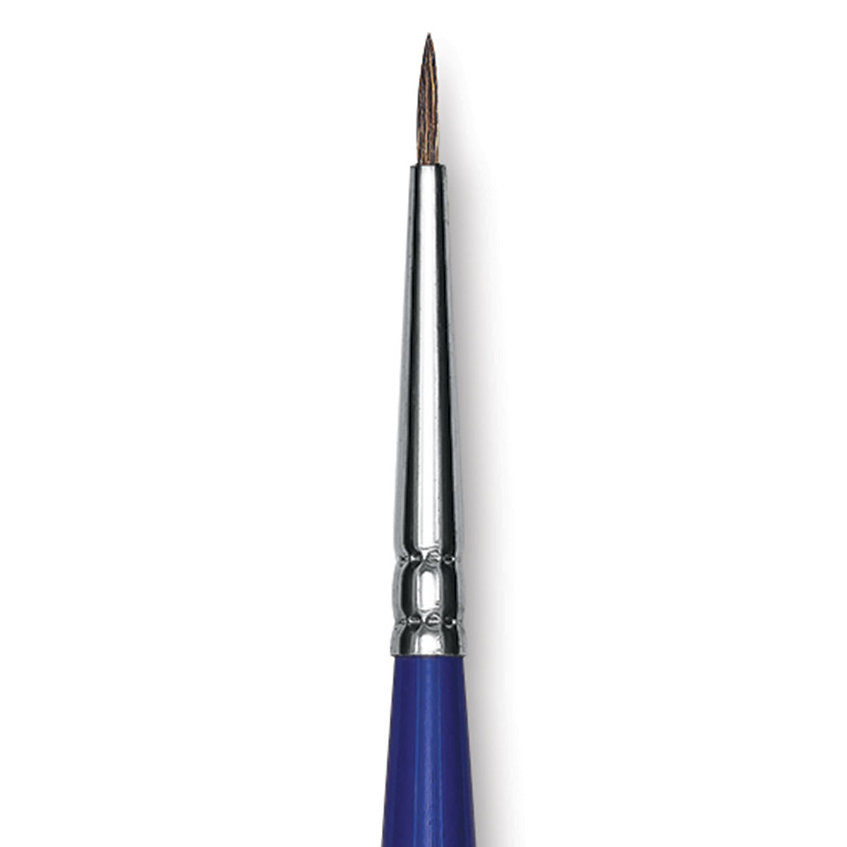Blick Scholastic Short Handle Red Sable Brush - Round, Size 2/0 close up