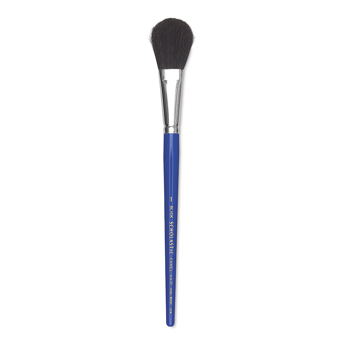Blick Scholastic Camel Hair Brush - Oval Wash, Short Handle, Size 1"