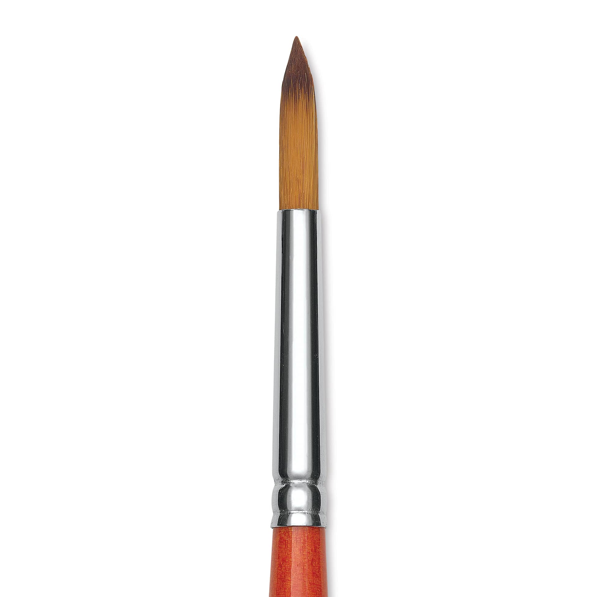 Raphael Golden Kaerell Brush - Pointed Round, Short Handle, Size 7, close-up