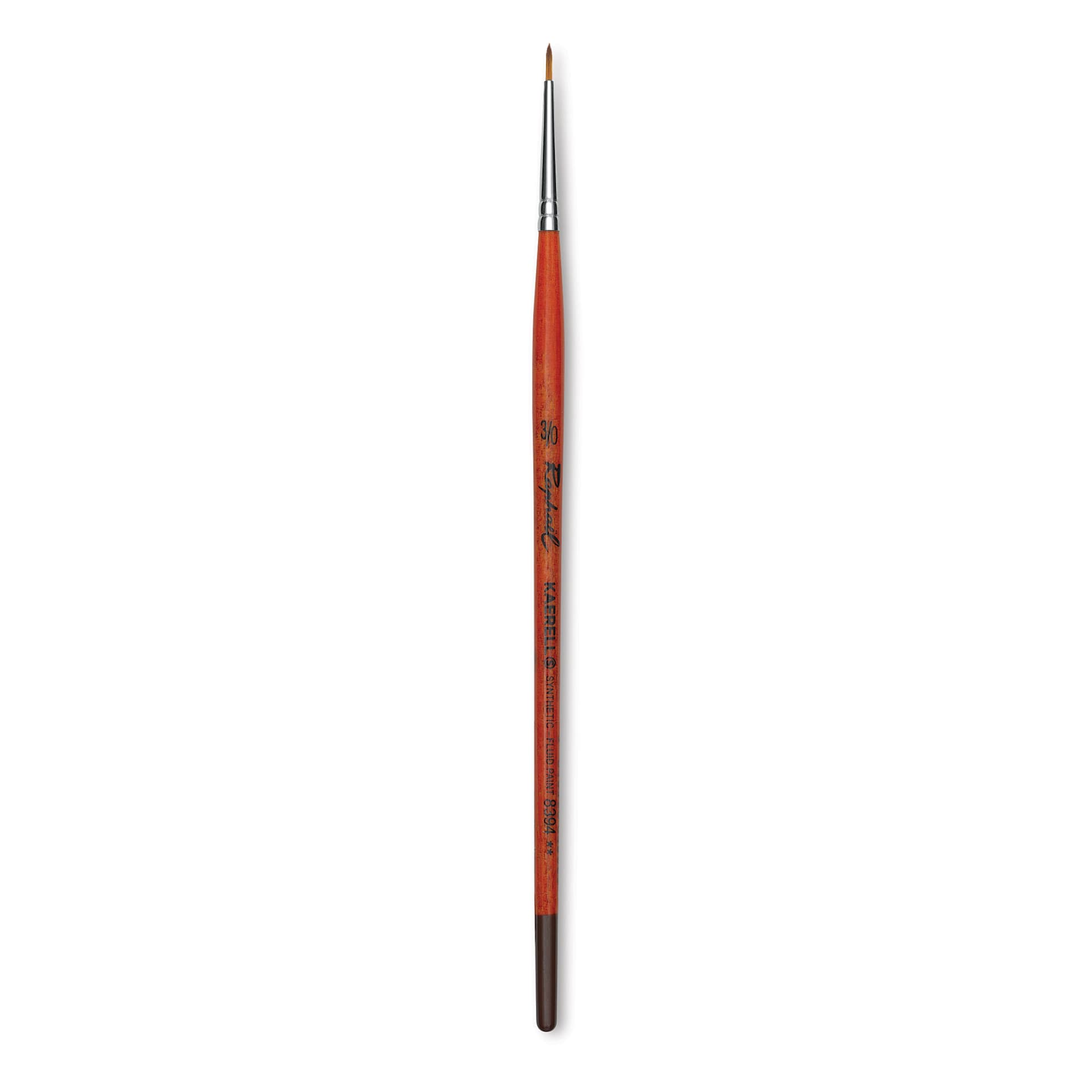 Raphael Golden Kaerell Brush - Pointed Round, Short Handle, Size 3/0