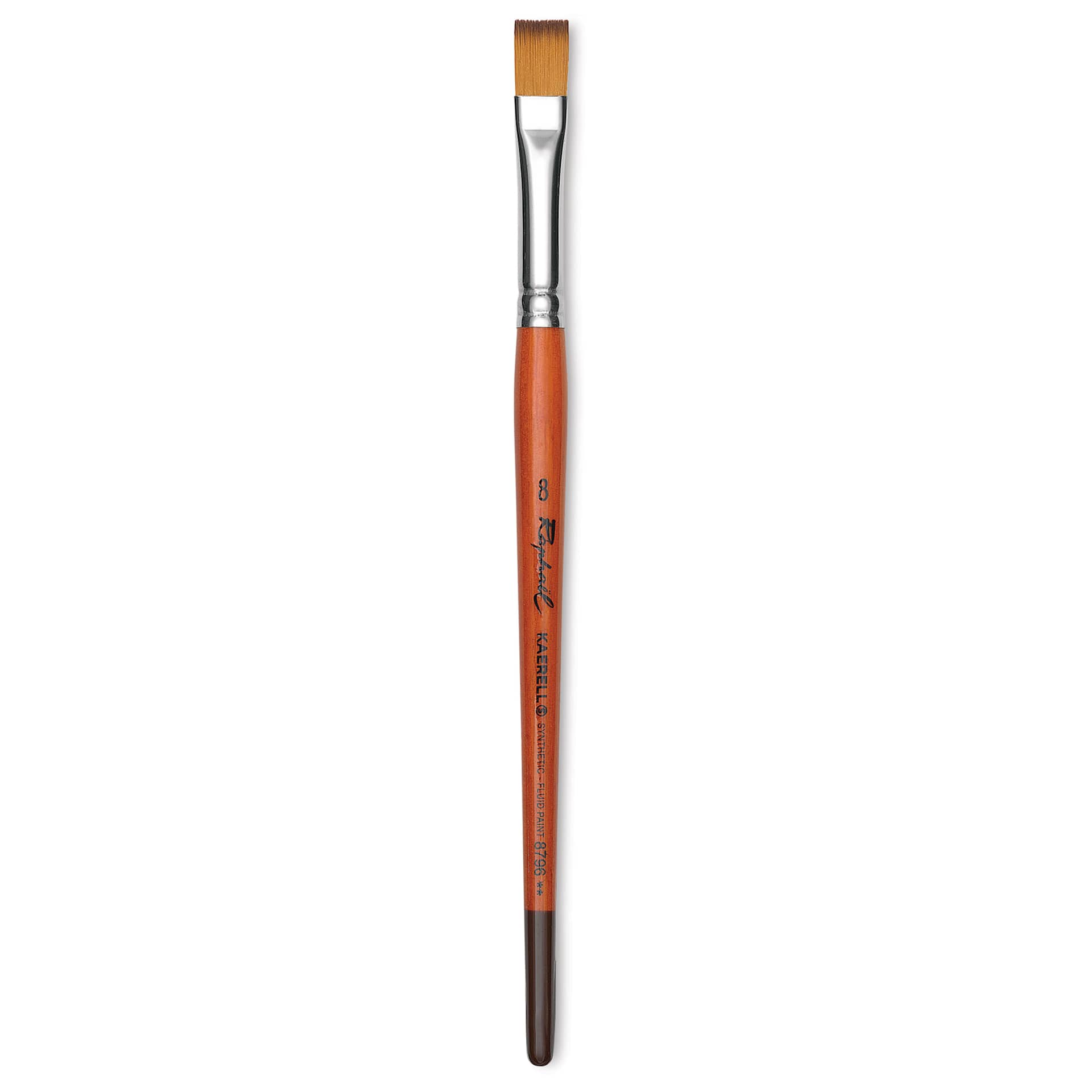 Raphael Golden Kaerell Brush - Flat, Short Handle, Size 8