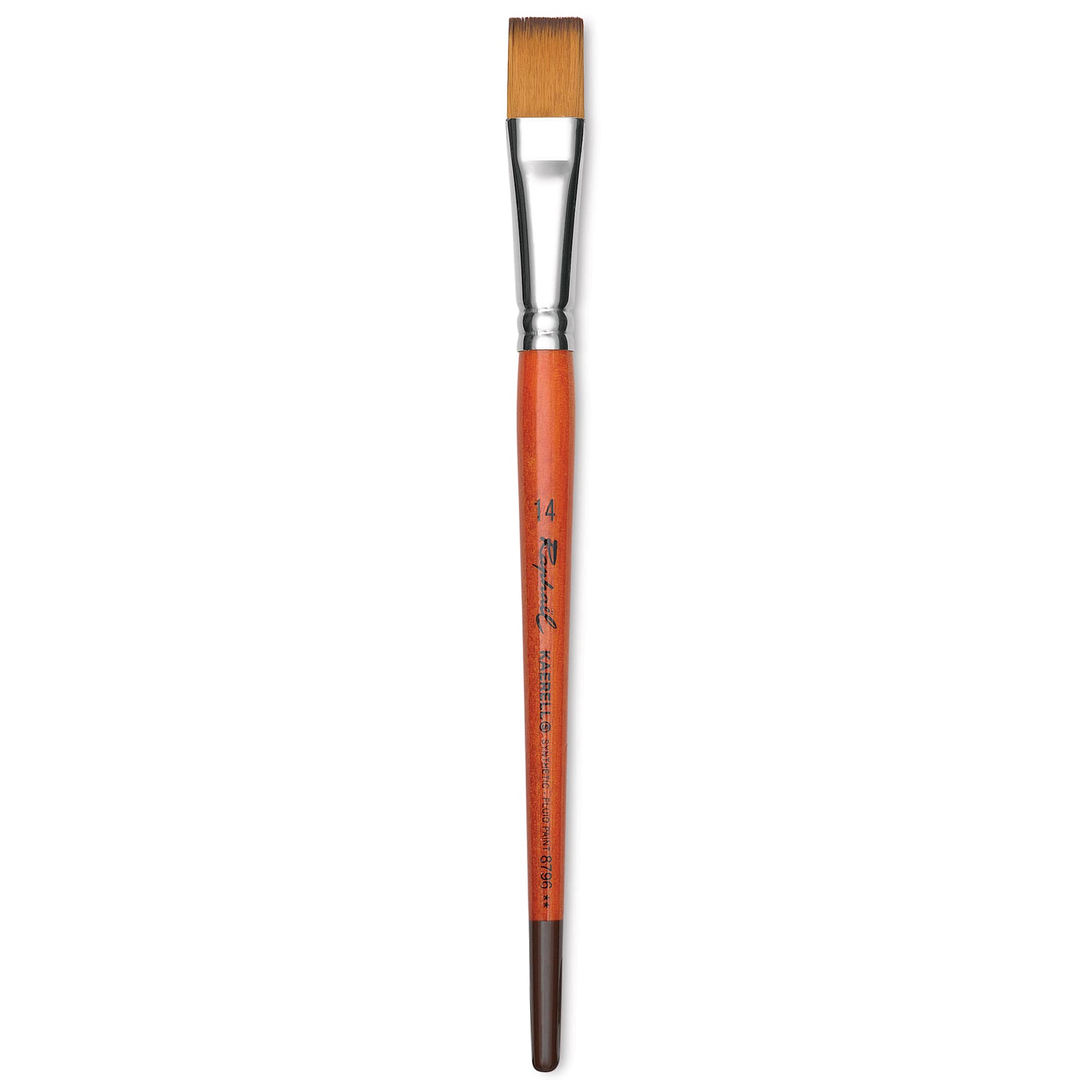 Raphael Golden Kaerell Brush - Flat, Short Handle, Size 14