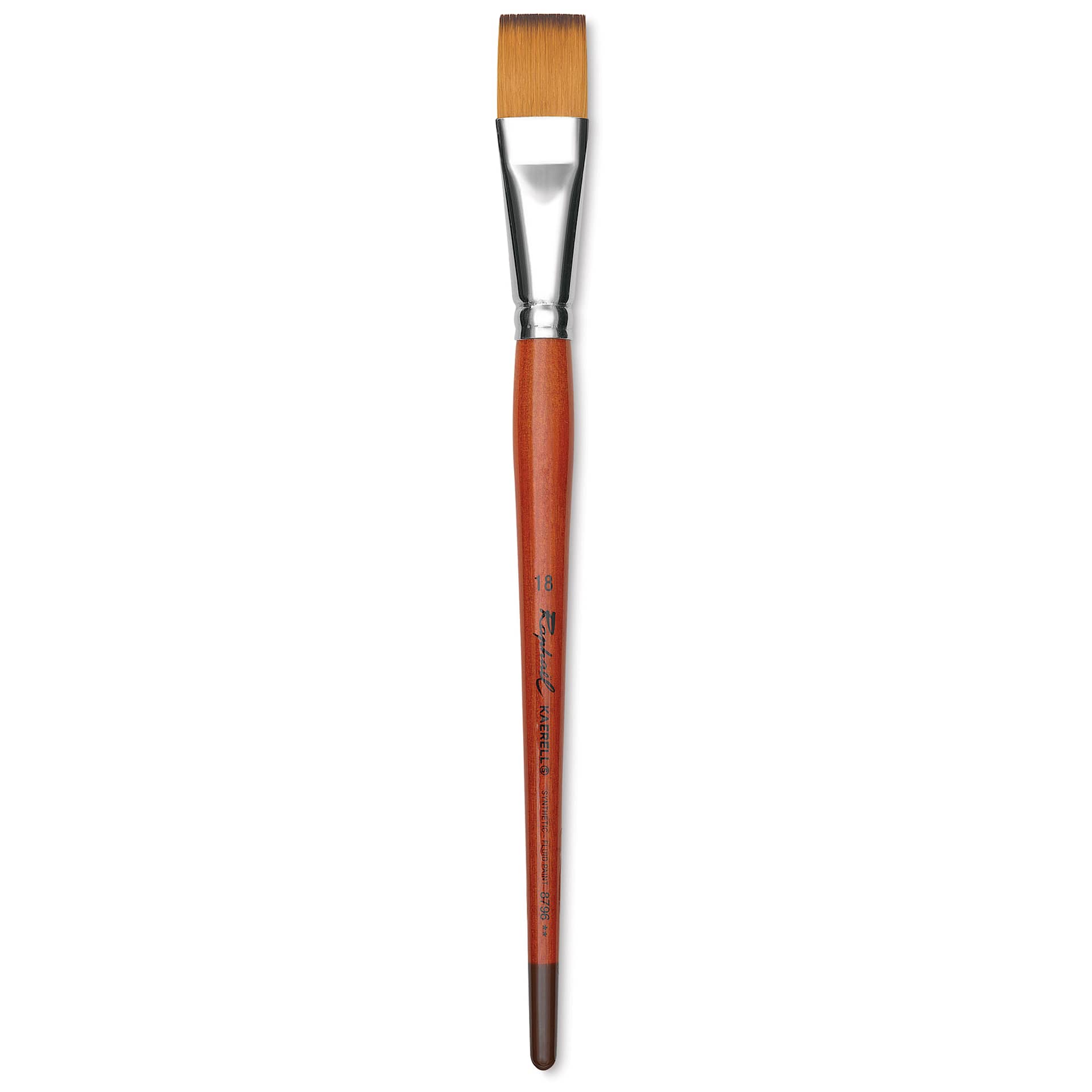 Raphael Golden Kaerell Brush - Flat, Short Handle, Size 18