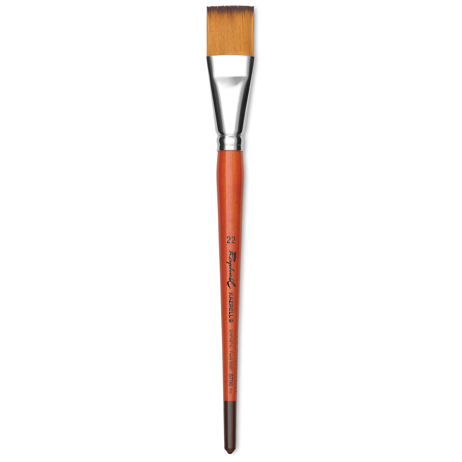 Raphael Golden Kaerell Brush - Flat, Short Handle, Size 22