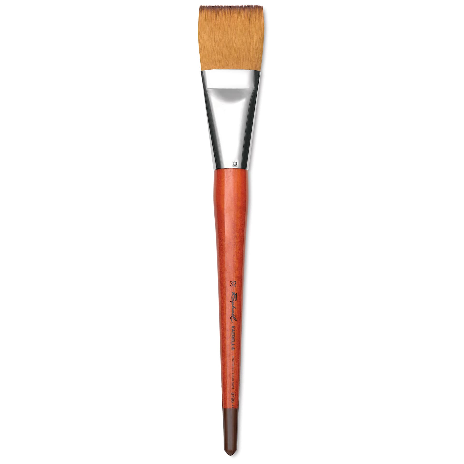 Raphael Golden Kaerell Brush - Flat, Short Handle, Size 32