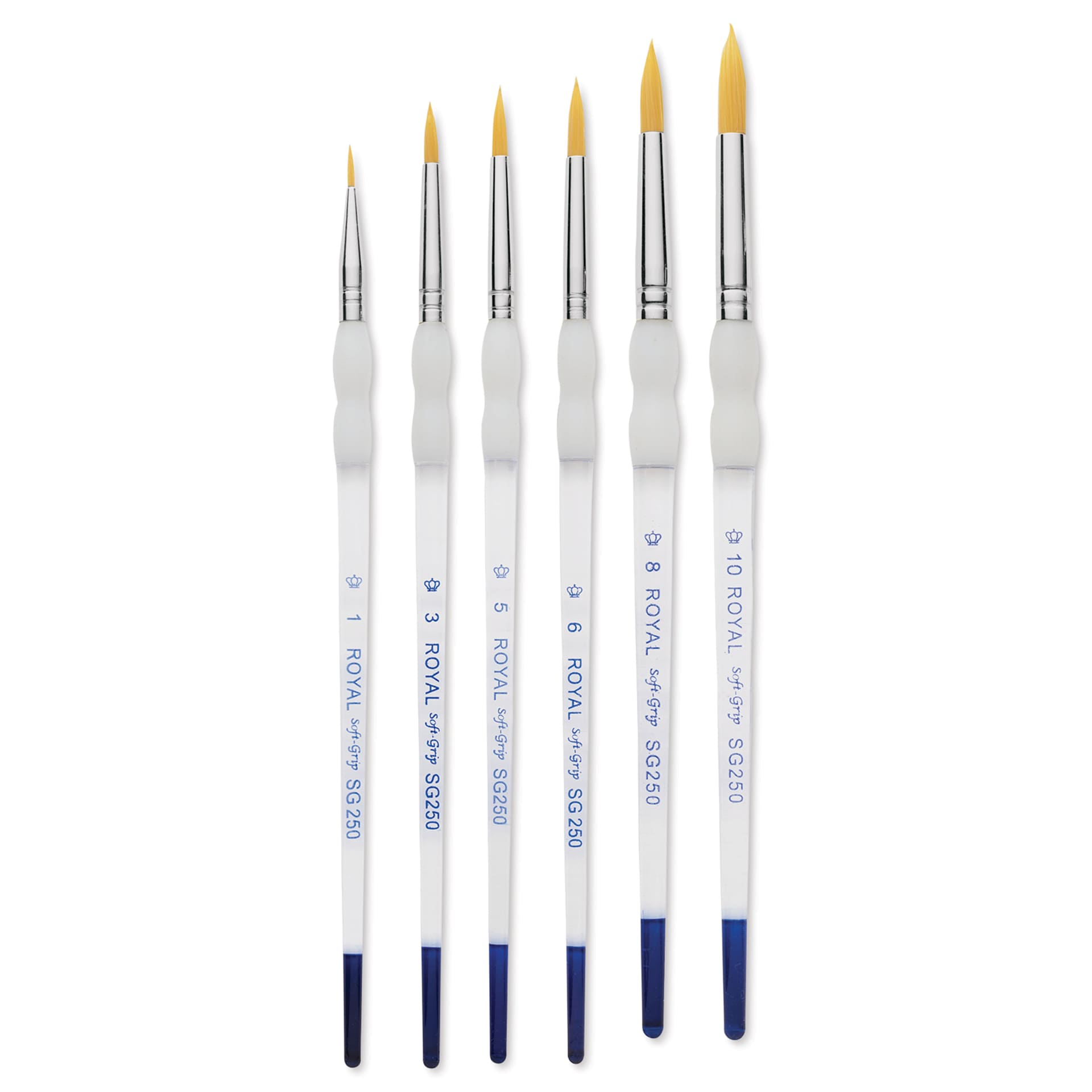 Royal Langnickel Soft Grip Golden Taklon Brush Set - Rounds, Set of 72 Royal Langnickel Soft Grip Golden Taklon Brush Set - Rounds, Set of 72