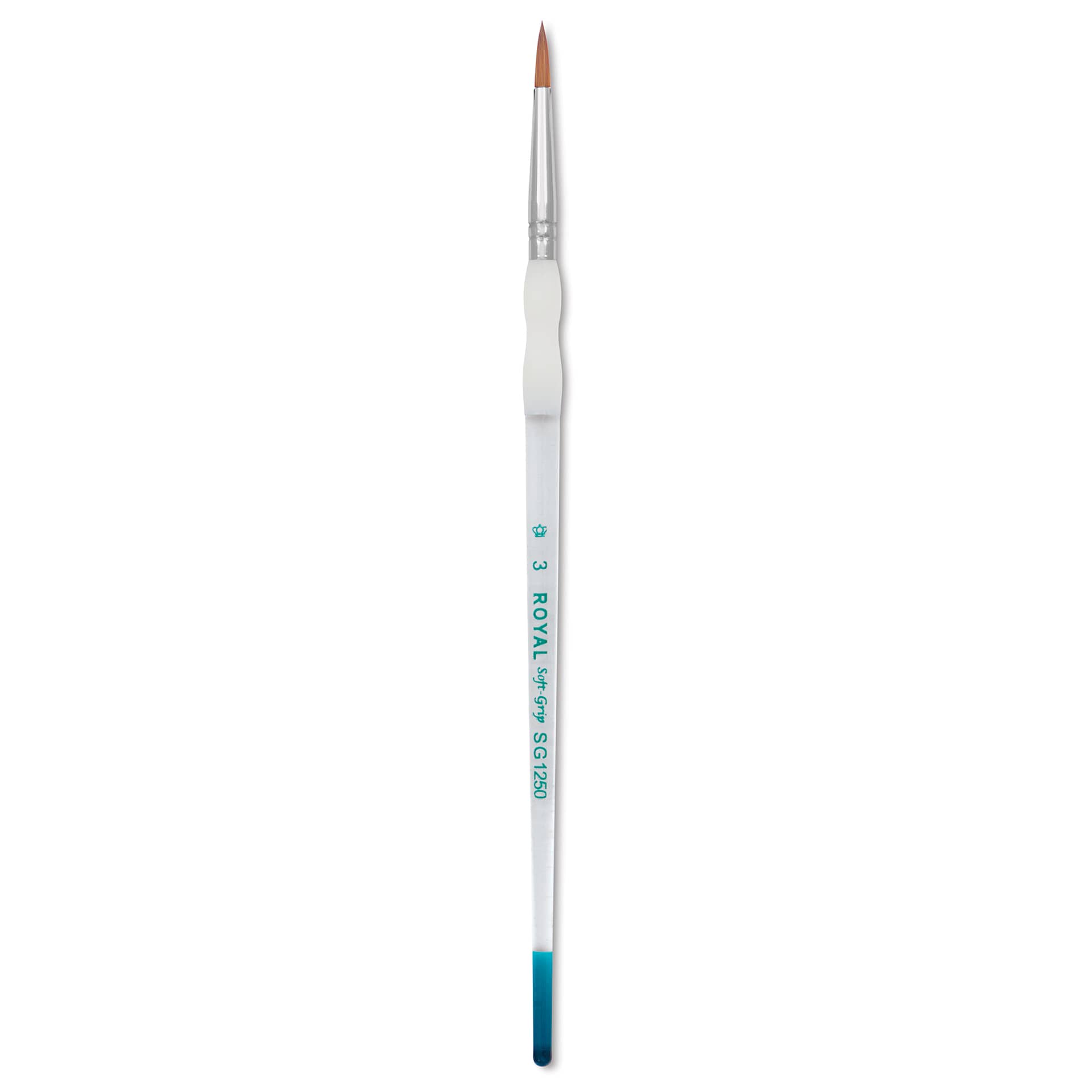 Royal & Langnickel Soft Grip Synthetic Sable Brushes - Round, Short Handle, Size 3