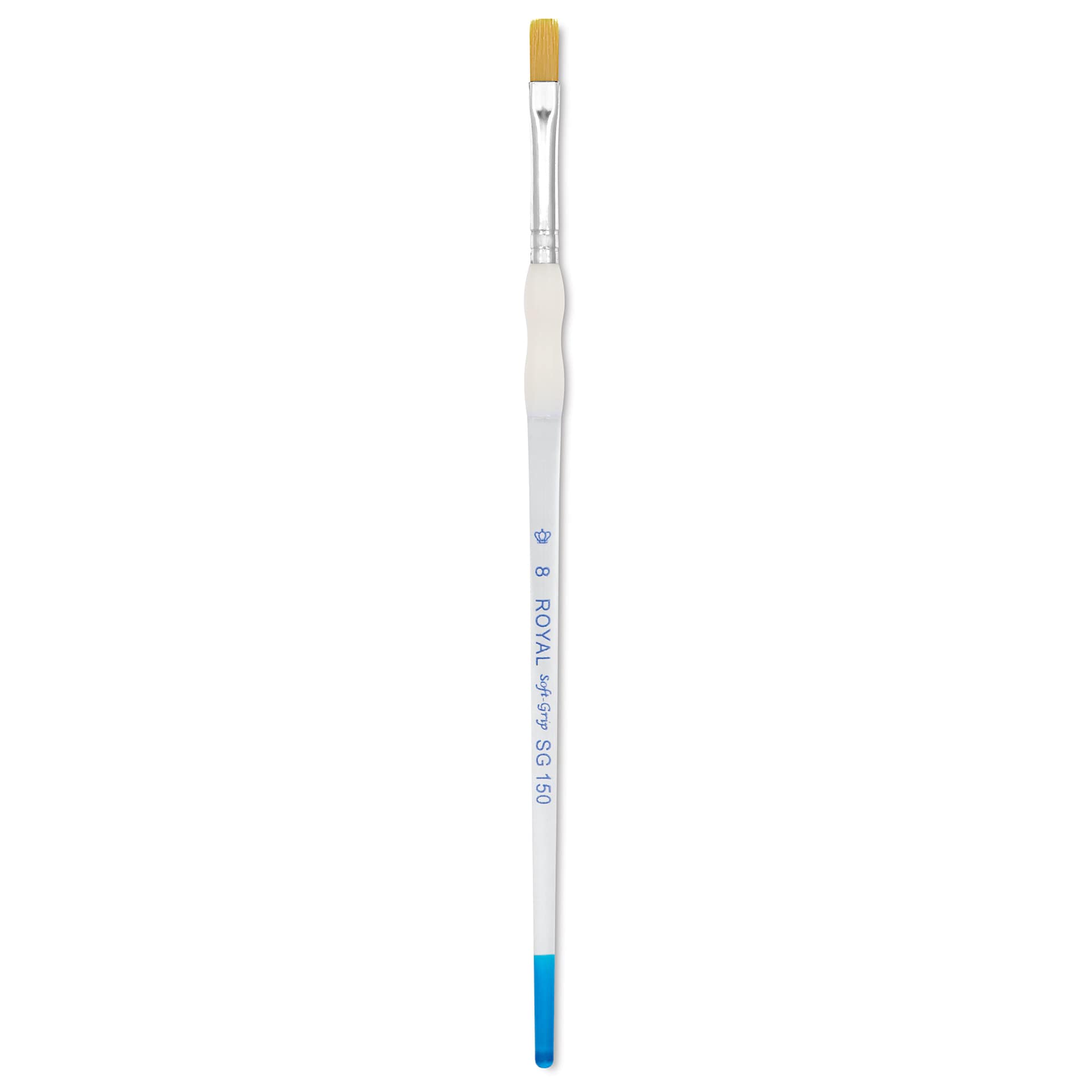 Royal & Langnickel Soft Grip Golden Taklon Brush - Shader, Short Handle, Size 8