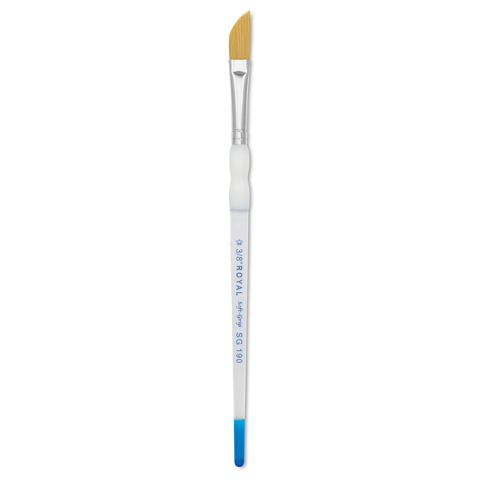 Royal & Langnickel Soft Grip Golden Taklon Brush - Dagger, Short Handle, Size 3/8"