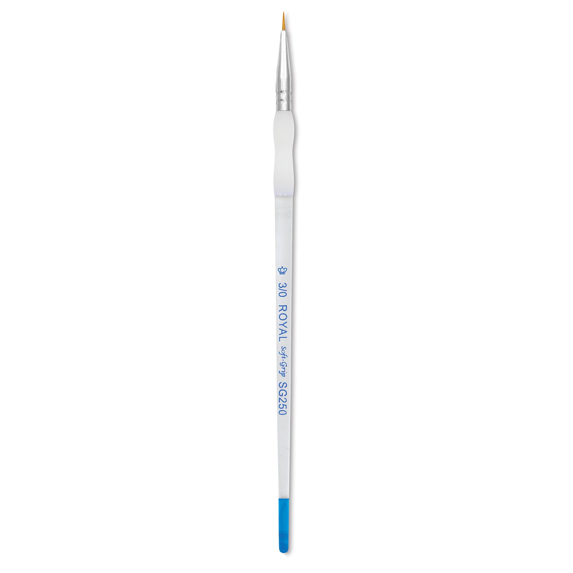 Royal & Langnickel Soft Grip Golden Taklon Brush - Round, Short Handle, Size 3/0