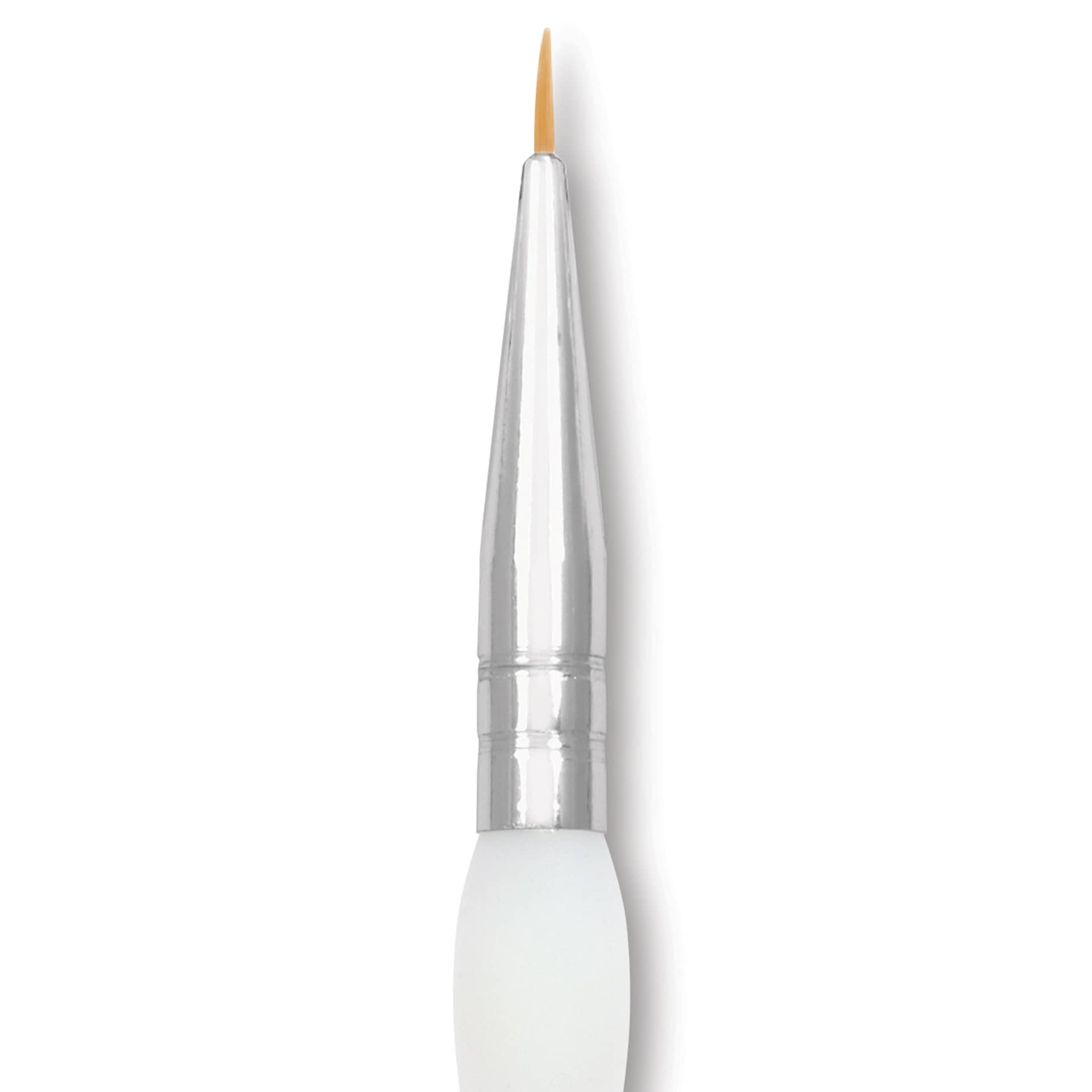 Royal & Langnickel Soft Grip Golden Taklon Brush - Round, Short Handle, Size 5/0, close-up