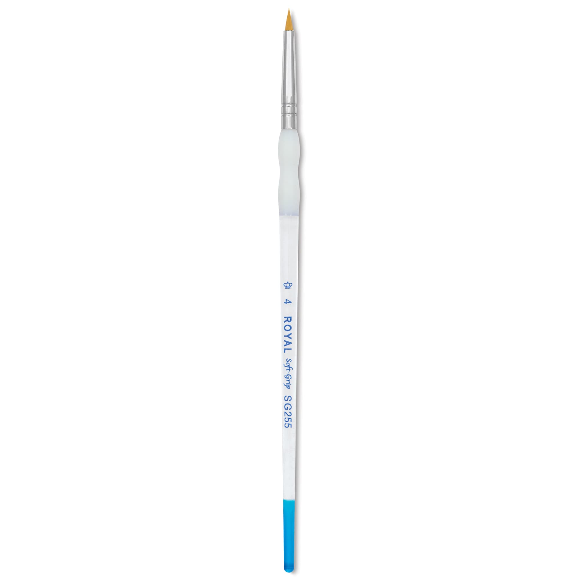 Royal & Langnickel Soft Grip Golden Taklon Brush - Short Round, Short Handle, Size 4