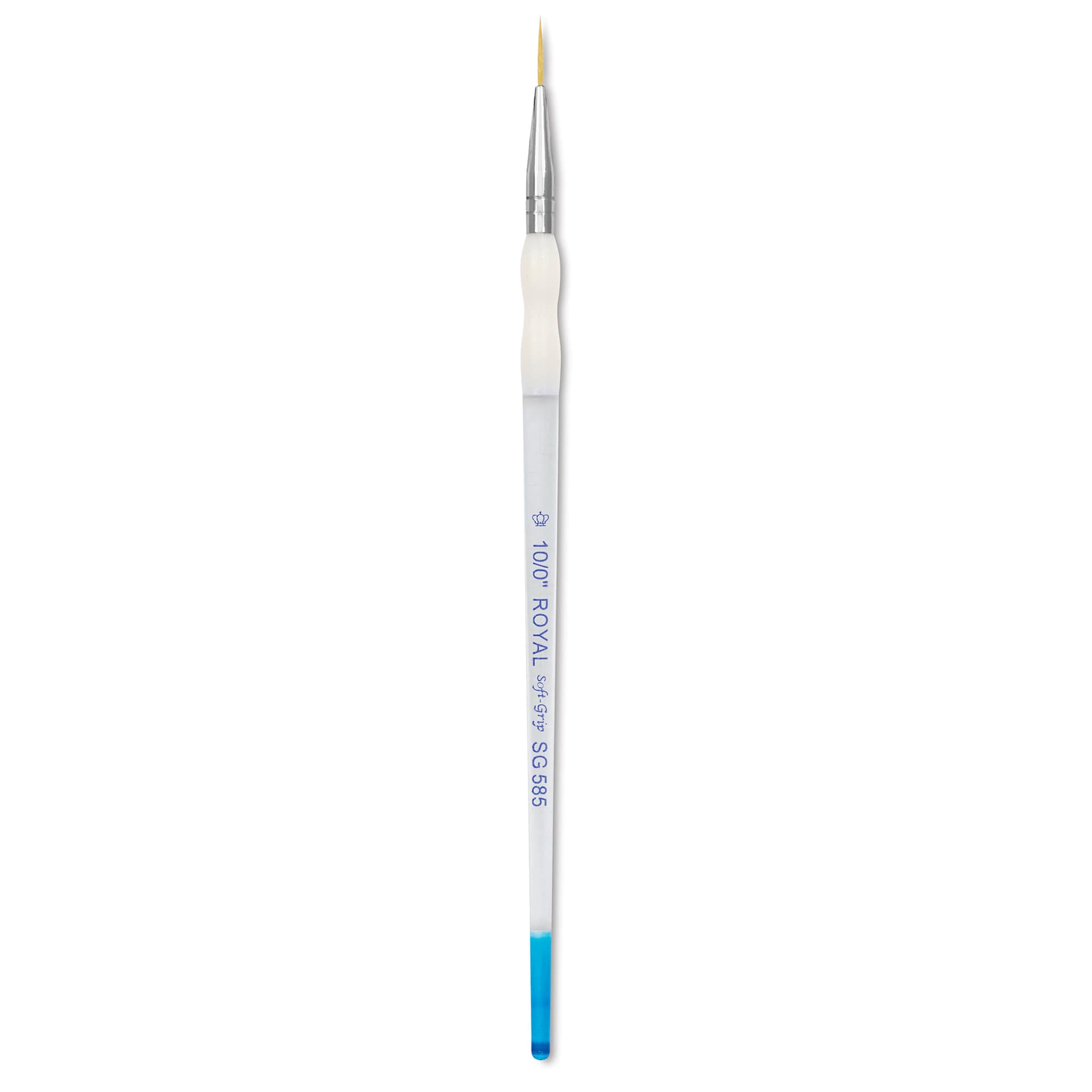 Royal & Langnickel Soft Grip Golden Taklon Brush - Script Liner, Short Handle, Size 10/0