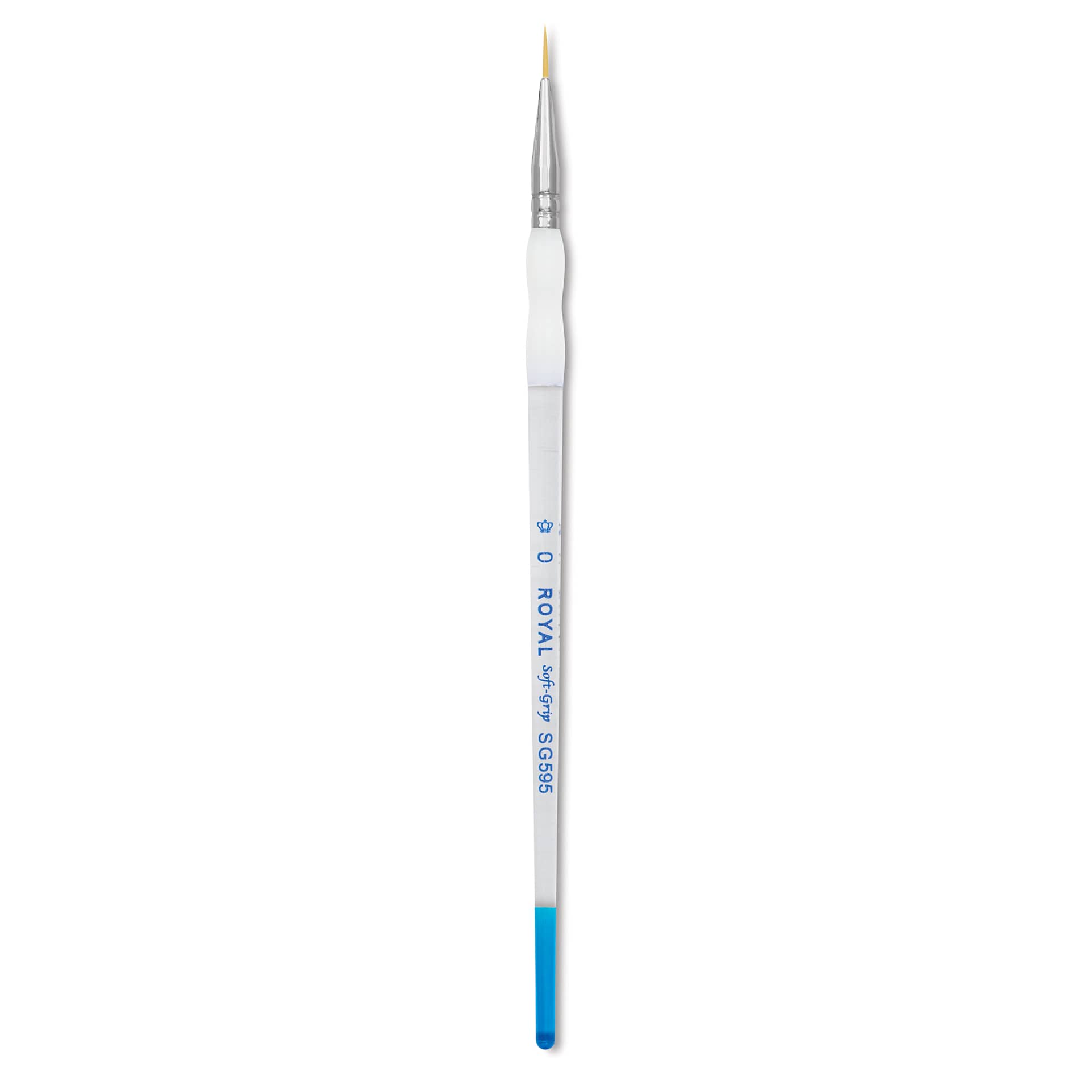 Royal & Langnickel Soft Grip Golden Taklon Brush - Short Liner, Short Handle, Size 0