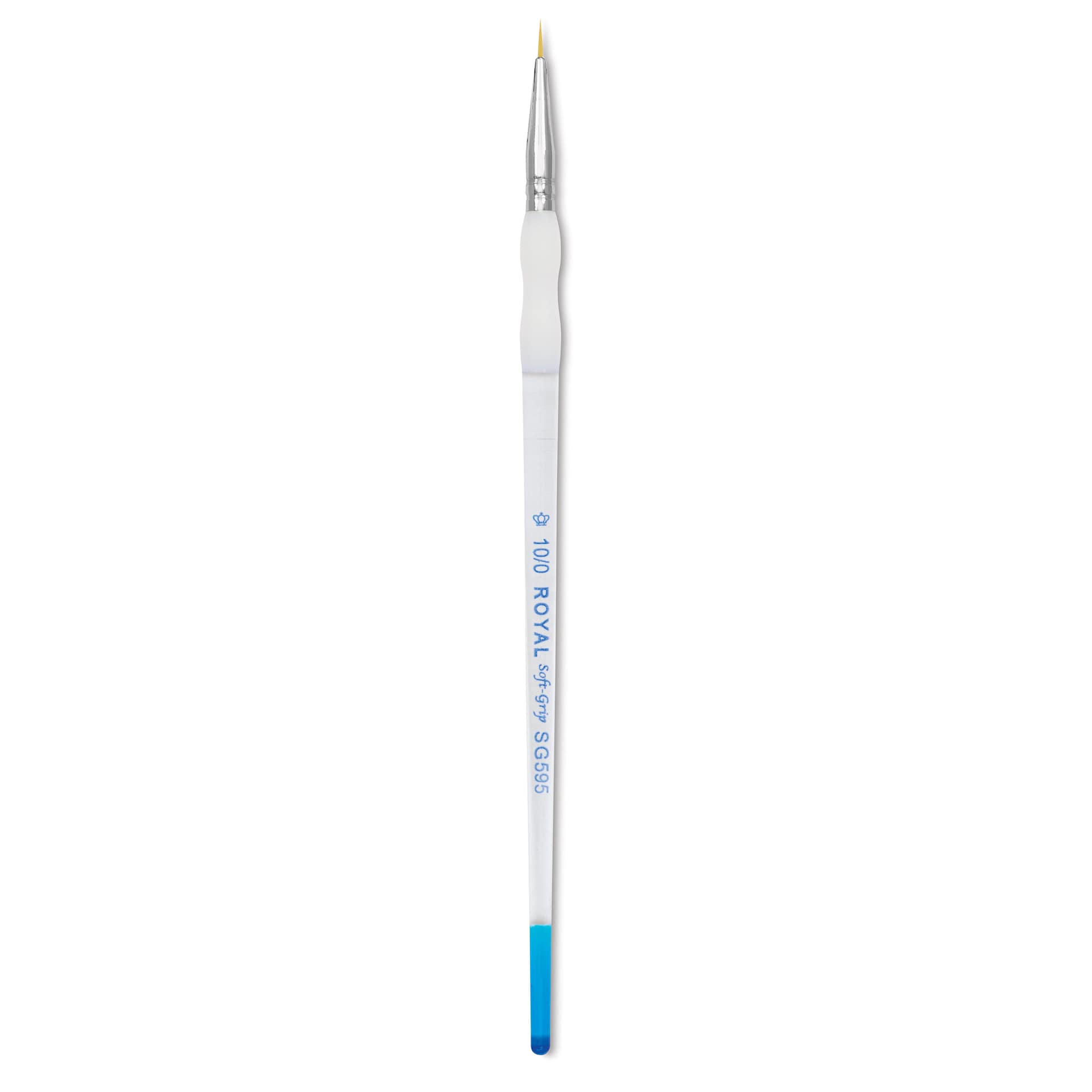 Royal & Langnickel Soft Grip Golden Taklon Brush - Short Liner, Short Handle, Size 10/0