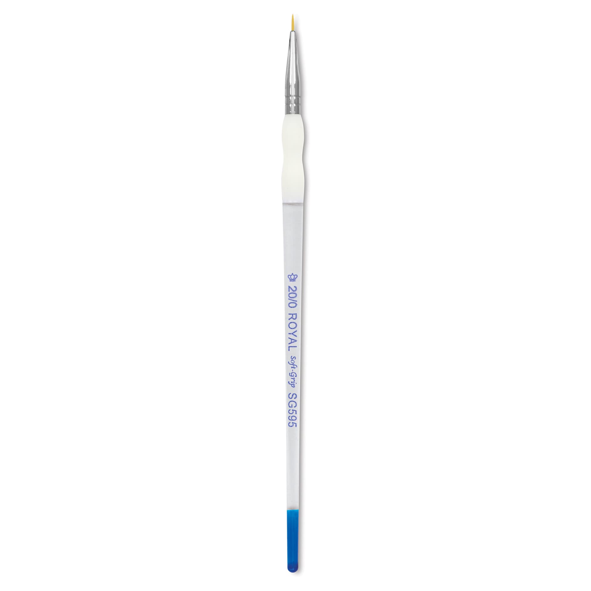 Royal & Langnickel Soft Grip Golden Taklon Brush - Short Liner, Short Handle, Size 20/0