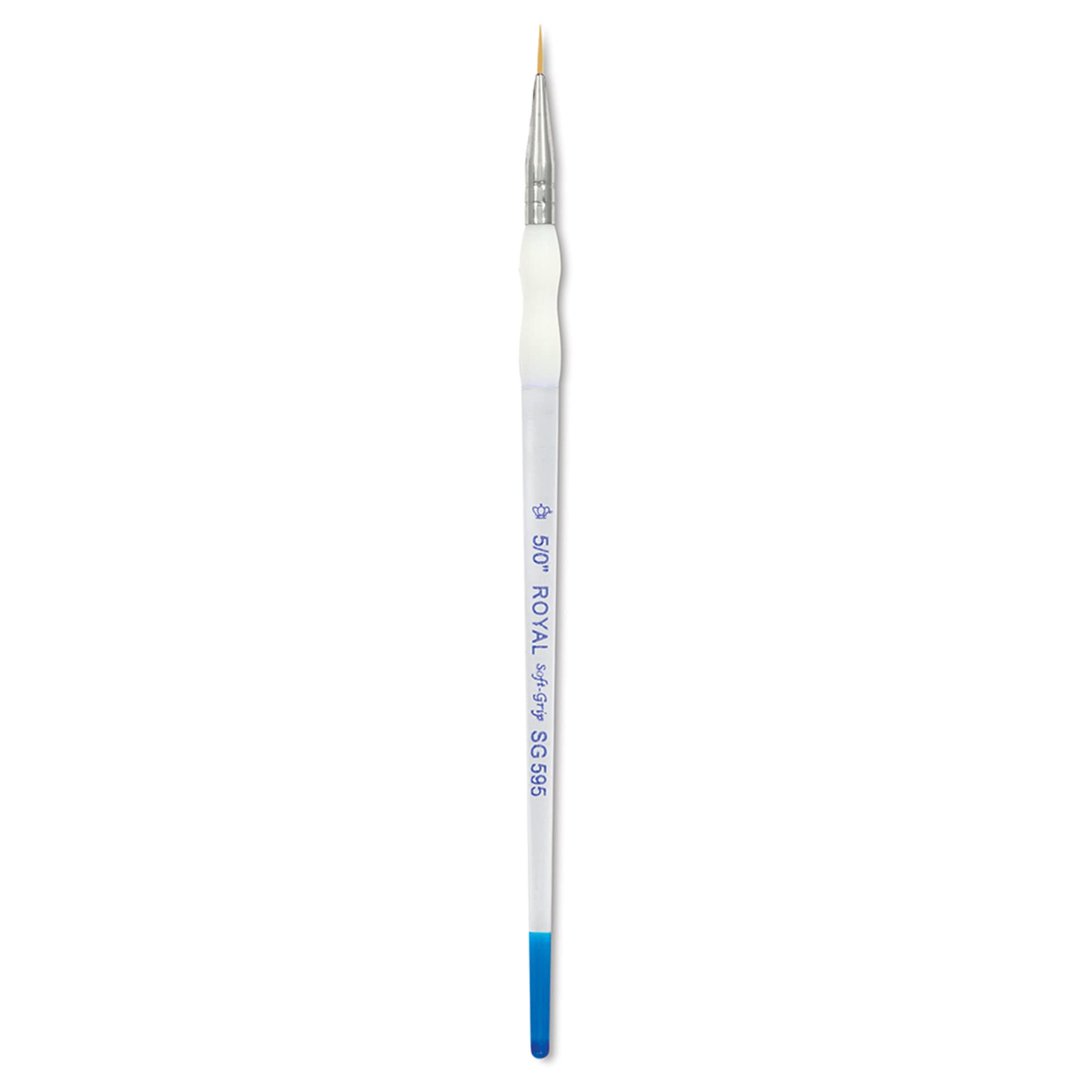 Royal & Langnickel Soft Grip Golden Taklon Brush - Short Liner, Short Handle, Size 5/0