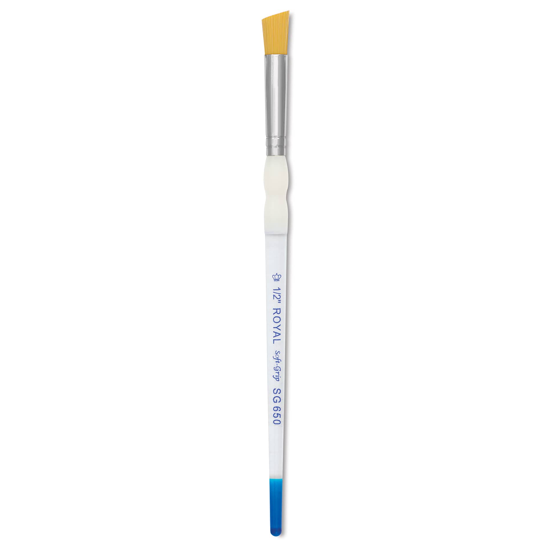 Royal & Langnickel Soft Grip Golden Taklon Brush - Deerfoot, Short Handle, Size 1/2"