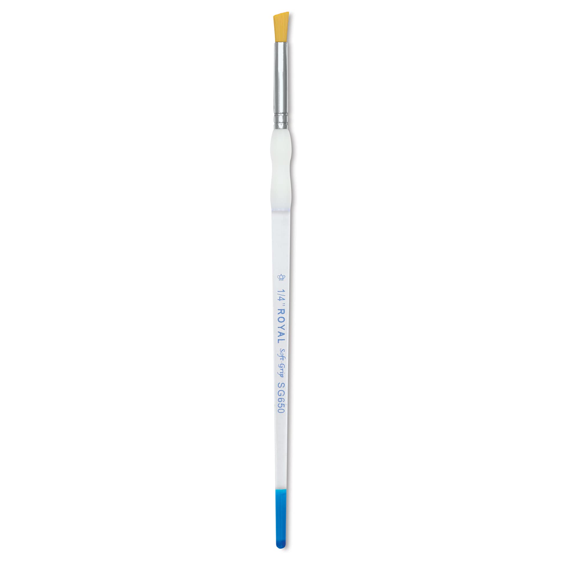 Royal & Langnickel Soft Grip Golden Taklon Brush - Deerfoot, Short Handle, Size 1/4"