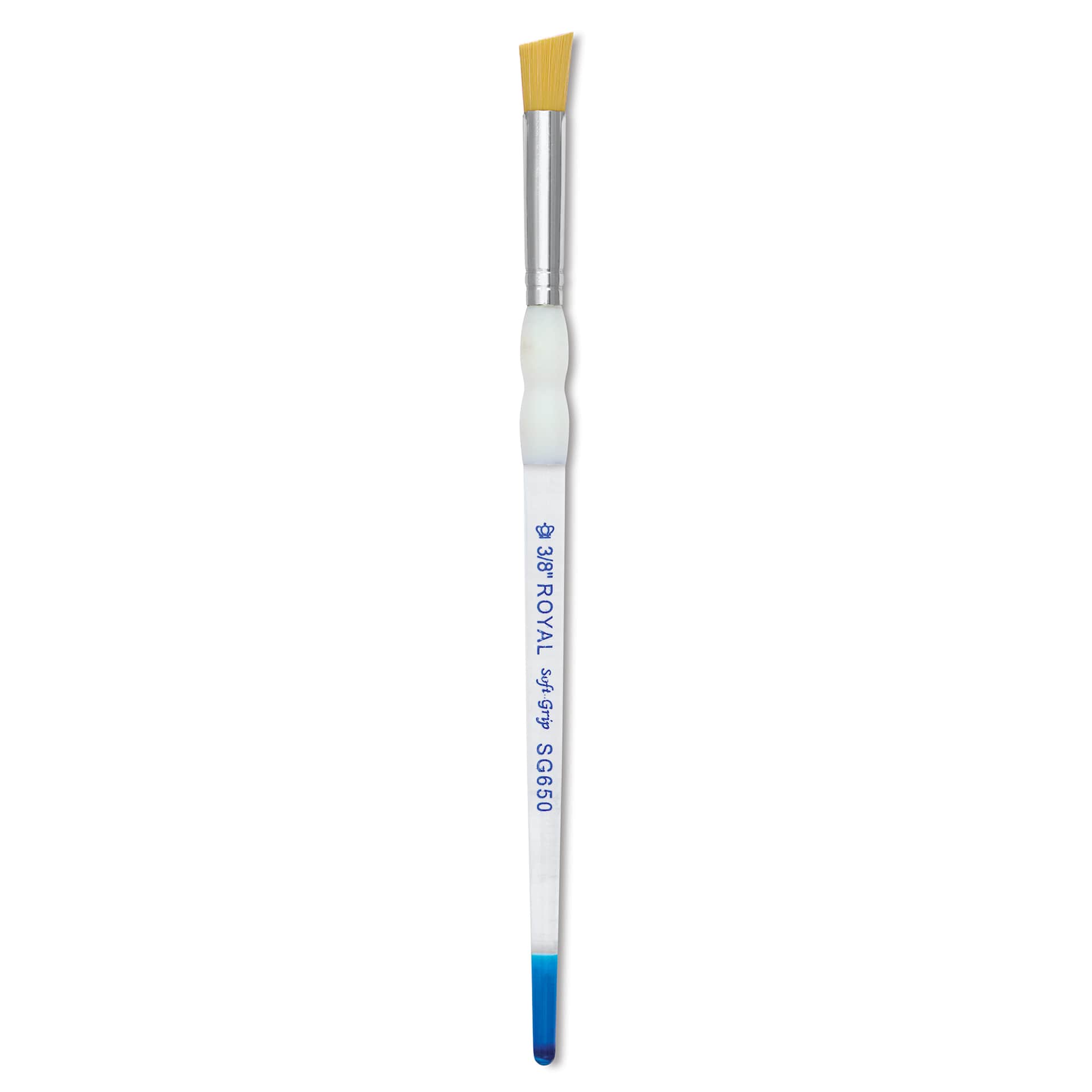 Royal & Langnickel Soft Grip Golden Taklon Brush - Deerfoot, Short Handle, Size 3/8"