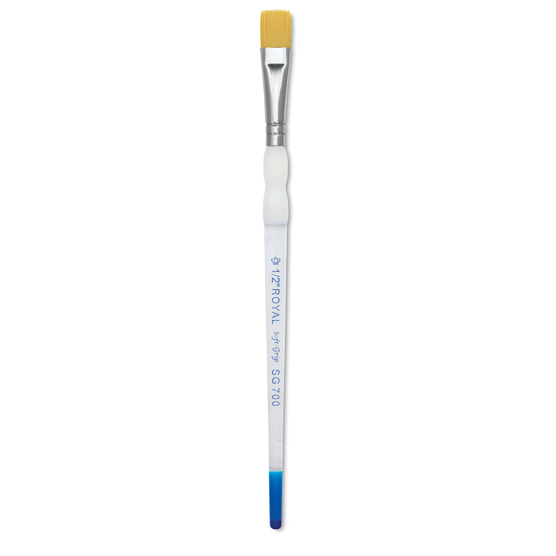Royal & Langnickel Soft Grip Golden Taklon Brush - Glaze Wash, Short Handle, Size 1/2"