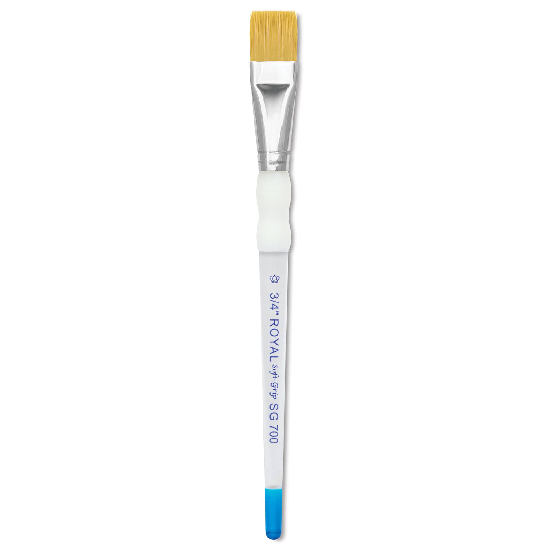 Royal & Langnickel Soft Grip Golden Taklon Brush - Glaze Wash, Short Handle, Size 3/4"