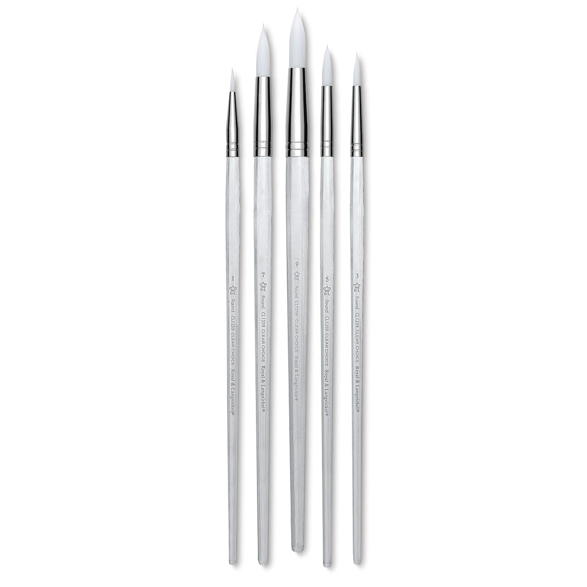 Royal Langnickel Clear Choice Brush Set - White Taklon, Round Set 