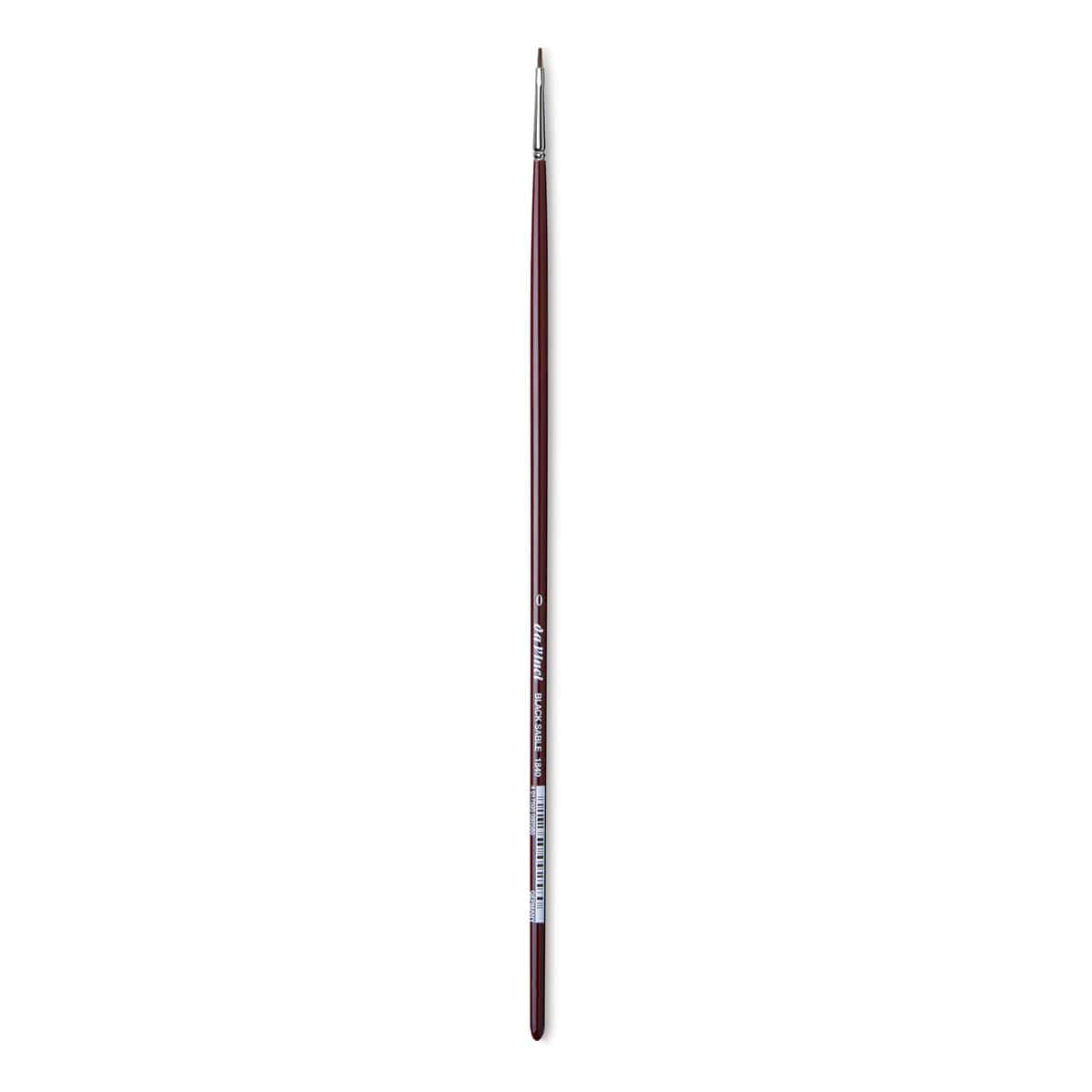 Da Vinci Black Sable Brush - Bright, Long Handle, Size 0