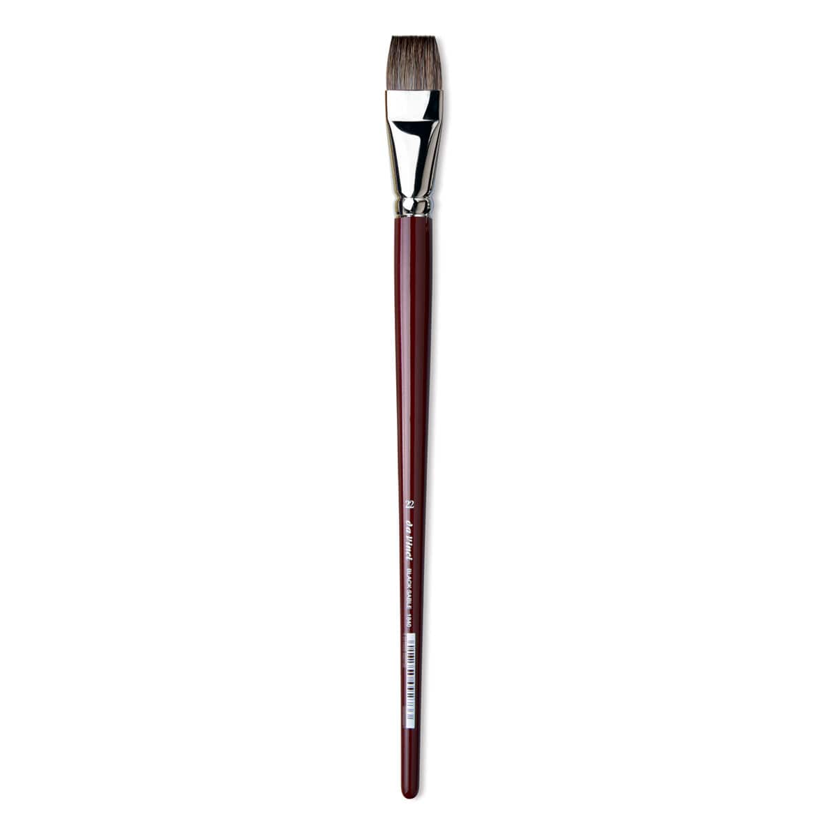 Da Vinci Black Sable Brush - Bright, Long Handle, Size 22