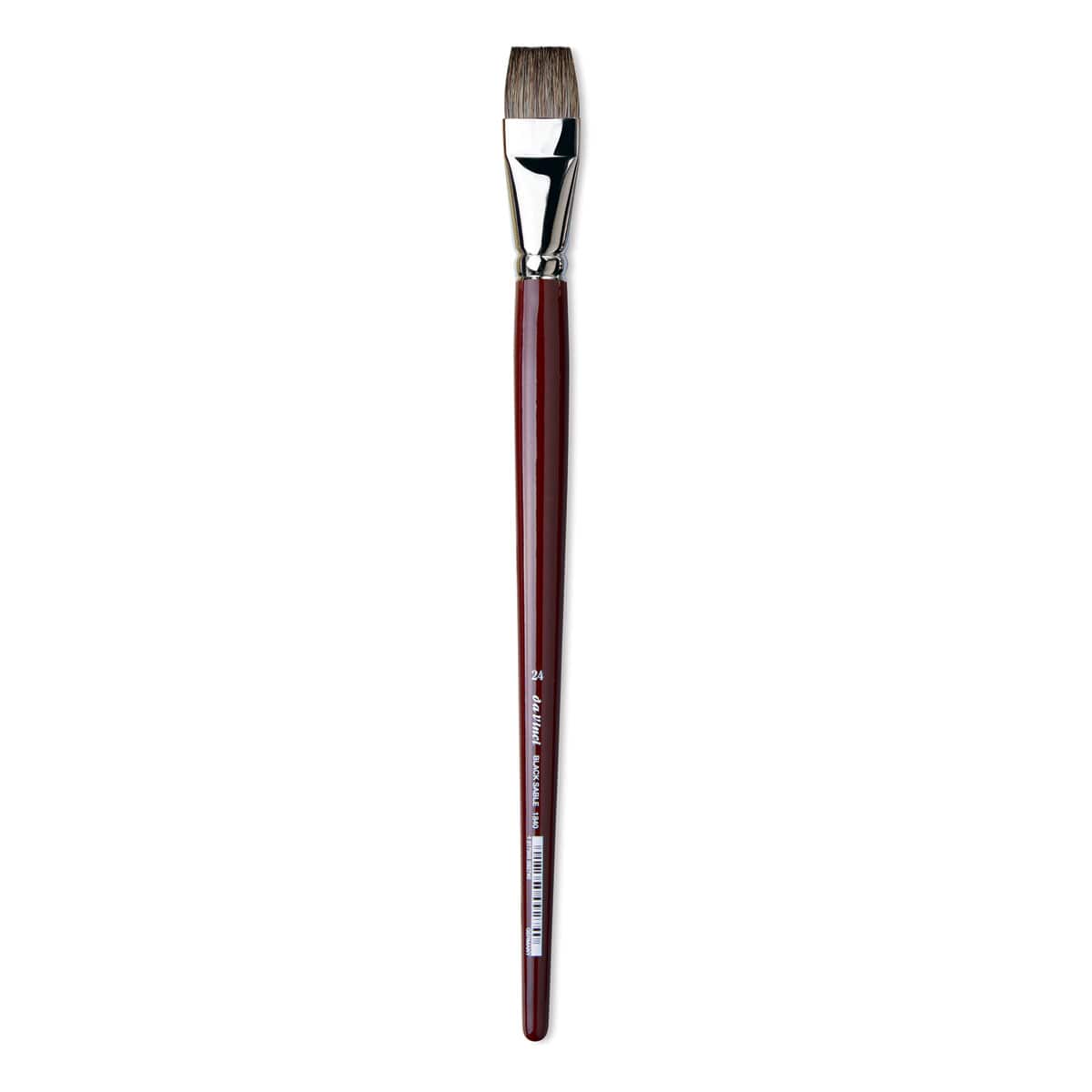 Da Vinci Black Sable Brush - Bright, Long Handle, Size 24
