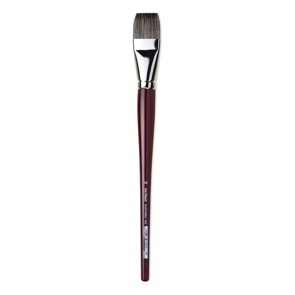 Da Vinci Black Sable Brush - Bright, Long Handle, Size 30