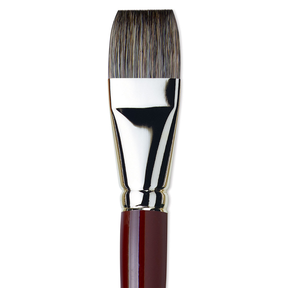 Da Vinci Black Sable Brush - Bright, Long Handle, Size 30 close up