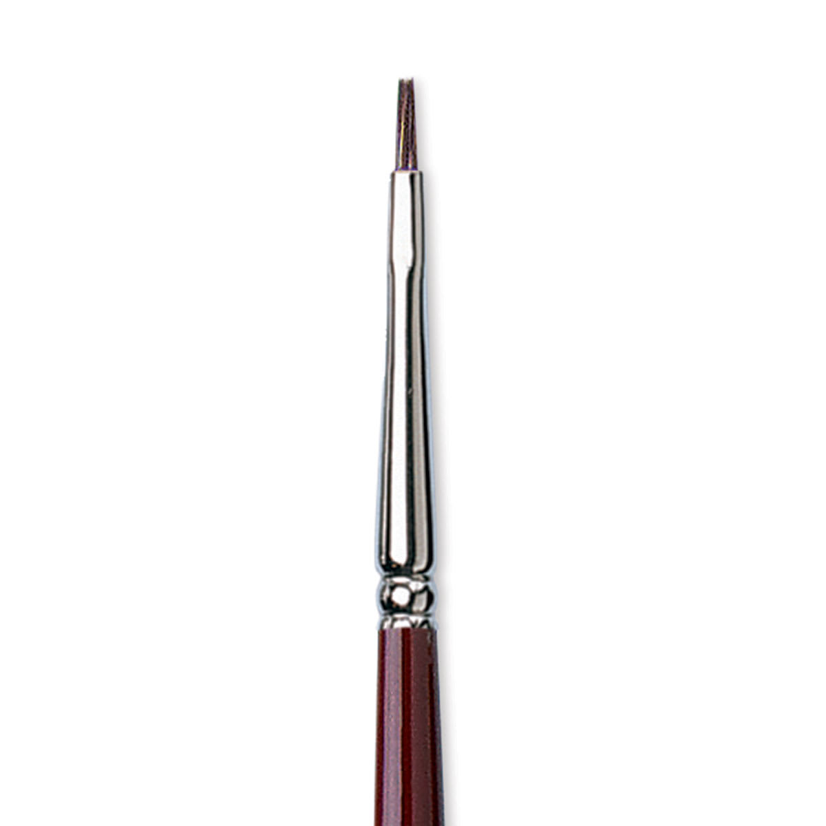 Da Vinci Black Sable Brush - Bright, Long Handle, Size 2/0 close up