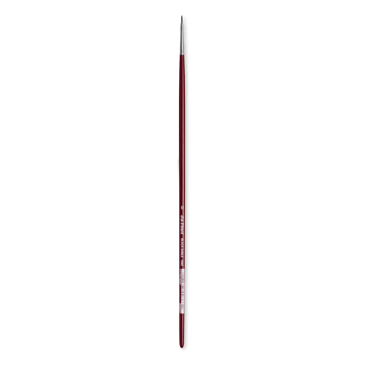 Da Vinci Black Sable Brush - Regular Filbert, Long Handle, Size 0