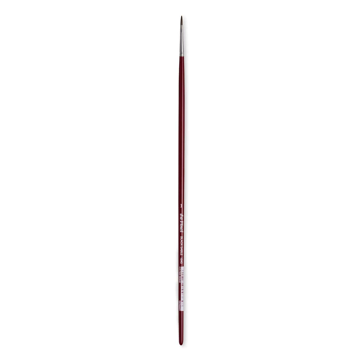 Da Vinci Black Sable Brush - Regular Filbert, Long Handle, Size 1