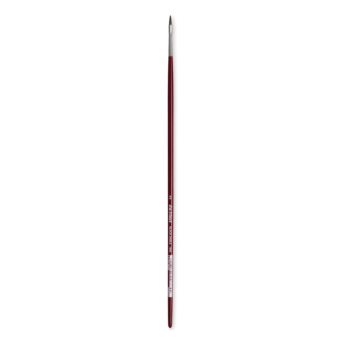Da Vinci Black Sable Brush - Regular Filbert, Long Handle, Size 2