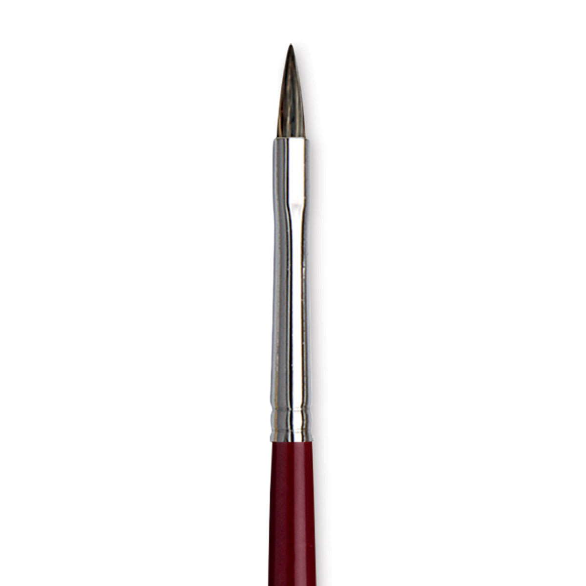 Da Vinci Black Sable Brush - Regular Filbert, Long Handle, Size 2 close up