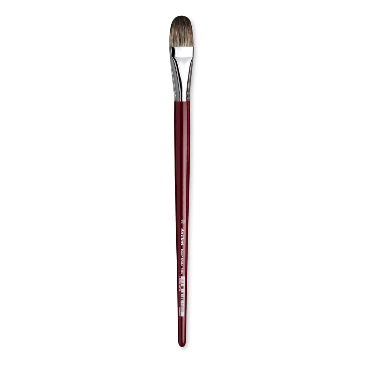 Da Vinci Black Sable Brush - Regular Filbert, Long Handle, Size 22